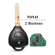 Remote Key 2/3 Buttons 433MHz 4D67 / G Chip for Toyota Corolla Avensis Yaris Verso Auris Fob 26041-11H29 89071-0F060 2 Buttons TOY43