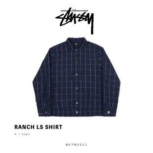 ☆ETW☆【台中店】STUSSY RANCH LS SHIRT 格紋 襯衫 外套 現貨