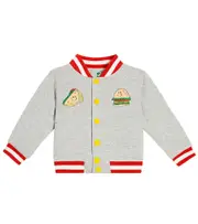 [Stella McCartney Kids] Stella McCartney Kids Printed cotton jersey cardigan M 6 grey