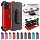 For iPhone 16 15 14 Pro Max 13 11 12 XS Shockproof Defender Case with Belt Clip