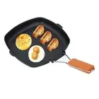 HG Nonstick Grilling Pan For Stove Top Square Grill Pan Skillet Versatile Griddl