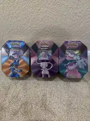 Pokemon TCG V Forces Tin Galarian Slowbro V/Lucario V/Mew V SET