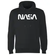 NASA Worm White Logotype Hoodie - Black