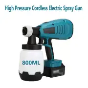 18V 4.0 AH Handheld Cordless Electric Spray Gun Home Paint Sprayer Painting Tool