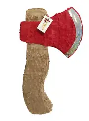 APINATA4U Axe Pinata for Lumberjack Red Color