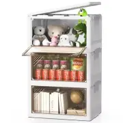 144 Quart 3 Tier Plastic Storage Bins with Lid - Foldable Stackable Storage B...