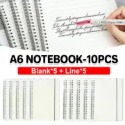 10PCS A6 Spiral Notebook Coil Bound Lined and Grid Pages for School Office Use