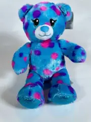 Build A Bear Blue / Pink Polkadot 18" Plush Bear, Stuff Animal, Brand New W/ Tag
