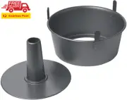 Professional Non-Stick Ring-Shaped Angel Food Cake Tin with Loose Base, 25 Cm (1