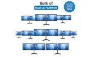 Bulk of 5x Dual LG FLATRON E2411PU FHD 24" LCD Monitor Display + Articulating Display Mount Stand | Refurbished Grade A