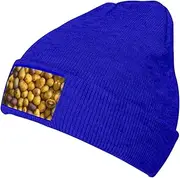 [OdDdot] Many Potatoes Print Beanie Hats for Women Men,Winter Hats,Knit Hat,Mens Beanies,Brimless Hat,Skater Beanie, Blue, One size