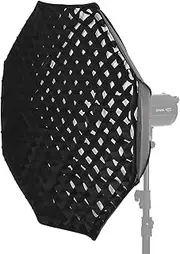 95Cm/37.4In Quick Release Octagon Softbox with Bowen Mount 8 Support Rods for Photography Studio Photography Portrait Live Stream