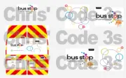 Code 3 Adhesive Vinyl Decal Suit Oxford Diecast 1/76 van - Bus Stop Maintenance