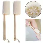 2 Natural Bath Scrubber Loofah Sponge Body Shower Skin Exfoliating Brush