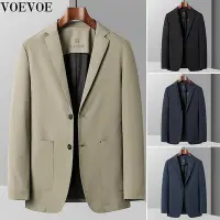 在飛比找Yahoo!奇摩拍賣優惠-VOEVOE西裝外套男 春秋季輕商務西裝外套 彈力無痕西裝 