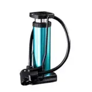 Bike Pump Mini Bike Floor Pump Foot Activated Bicycle Air Pump and Aluminum Alloy Portable Mountain Tire Pump blue_One size