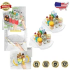 Lazy Susan Refrigerator & Cabinet Organizer - 2 Pack Rectangular Trackers 16.5"