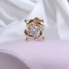 Exquisite 0.10 Cts Round Brilliant Cut Natural Diamond Nose Stud 18K Gold