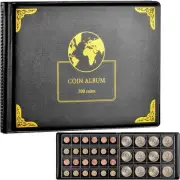 Coin Collection Holder Book Album for Collectors, 300 Pockets Coin Collection...