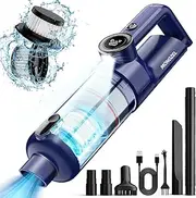 MONOZEL Handheld Vacuum Cordless - Car Vacuum Cleaner with Brushless Motor, 15000Pa Strong Suction with LED Light, Type C Cable, 2 Fliters, Portable Hand Vacuum for Home, Pet and Car