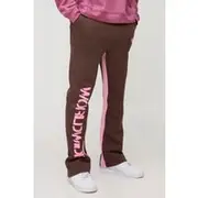 Mens Brown Slim Fit Worldwide Gusset Joggers