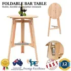 Foldable High Bar Table Rustic Style Round Tabletop Indoor Outdoor Furniture NEW