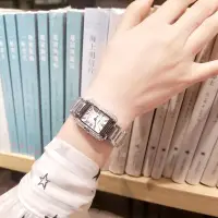 在飛比找Yahoo!奇摩拍賣優惠-下殺-瑪莎莉鋼帶女士手表鑲鉆方形復古女表歐美時尚時裝表#手錶