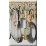 SnazzySwitch Hanging Cookware Decorative Light Switch Plate Cover