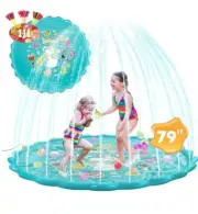 Hommie Large Splash Pad, 79 '' Inflatable Sprinkler for Kids Outdoor Toy