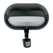 Eyelid incandescent or Fluorescent Polycarbonate Bulkhead Black w/ Sensor Superlux Lighting LJS6003-BL