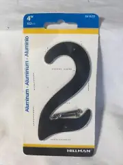Hillman 841620, #2 - 4" Black Nail On Aluminum House Mailbox Number