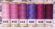 6 Lavendar colors GUTERMANN 100% polyester sew-all thread 110 yard Spools