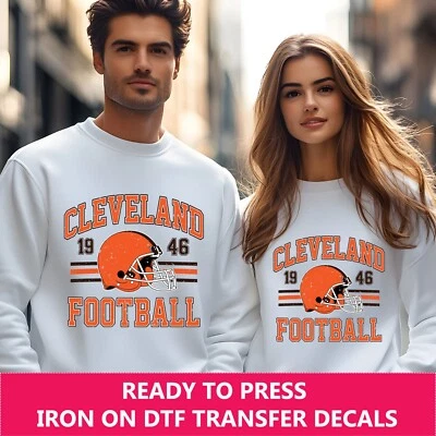 Cleveland Retro Style Iron On Transfer, Ready to Press DTF Transfer