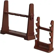 Abaodam 2pcs Model Display Stand Wand Stand Tiny Sword Display Holder Sword Mount Table Sword Stand Desktop Sword Bracket Sword Display Rack Miniature Sword Holders Plastic Brown