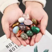 Natural Jade Egg Rough Gemstone Quartz Healing Stone Crystal Thinking Massage
