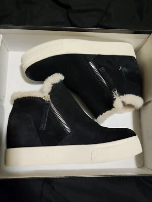 Dolce Vita Watson Wedge High Top Sneaker, Women's Size 6 M, Black