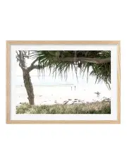 [Profile Australia] Australian Made Noosa Under Palms Art Print A2 in Natural Frame