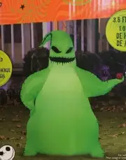 Gemmy Disney Oogie Boogie Airblown Inflatable 3.5Ft Halloween Light Up Nightmare