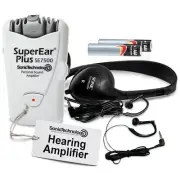 SuperEar Plus Model SE7500 Sound Amplification Product with Case, Earbuds