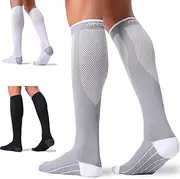 hiluckyyy 3 Pairs Compression Socks for Women and Men 20-30mmHg-Circulation Support Socks