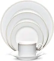 [Noritake] Linen Road 5-Piece Place Dinnerware Setting in White