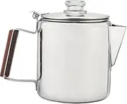 Stainless Steel Coffee Maker - Classic Percolator With Portable Build, Vintage Design | Compact Brewing Machine For Camp, Beach, Travel, Outdoor Use, Family Gatherings