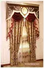 high-grade high precision jacquard brown cloth curtain tulle valance drape C1622
