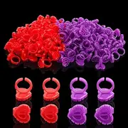 200 PCS Glue Rings for Eyelash Extension, Lash Extension Glue Ring Eyelash Rings for Glue, Disposable Glue Ring Lashes Eyelash Glue Holder Lash Extension Lash Rings
