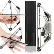 Mini Compound Bow Arrow Set Games Archery Gift Stainless Steel Bow Shooting