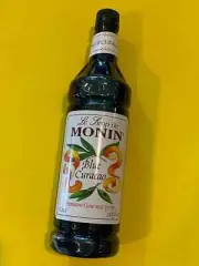 NEW MONIN BLUE CURACAO Gourmet Syrup 1 liter, 33.8 oz Exp. 2/25 Free Shipping