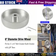 6" Belt Grinder Drive Wheel Crowned With 5/8" Hole for 2" x 72" Wheel Set Knife