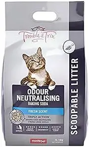 Trouble and Trix Baking Soda Clumping Scoopable Cat Litter, 7Kg / 7 Liter (AQ105)