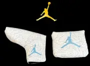 Air Jordan White Unc Blue Elephant Print Putter Cover Hand Made Magnetic