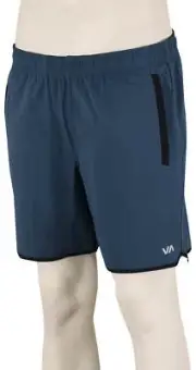 RVCA Yogger Stretch Athletic Shorts - Dark Denim - New